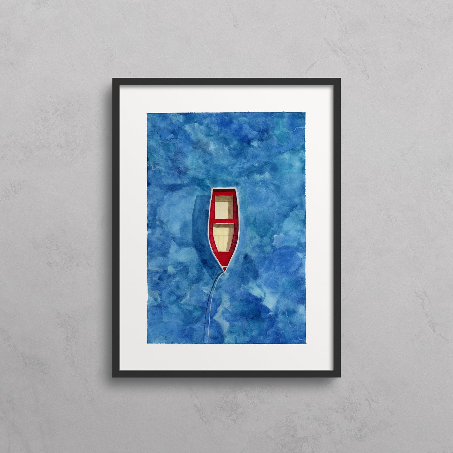 Coastal Art Print, Framed Front View