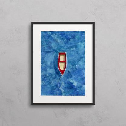 Coastal Art Print, Framed Front View