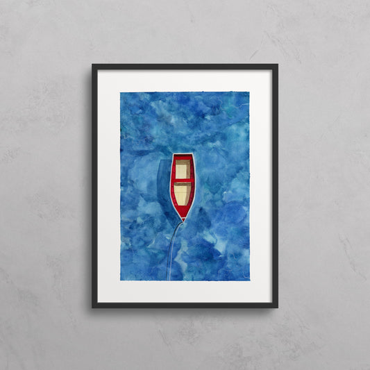 Coastal Art Print, Framed Front View