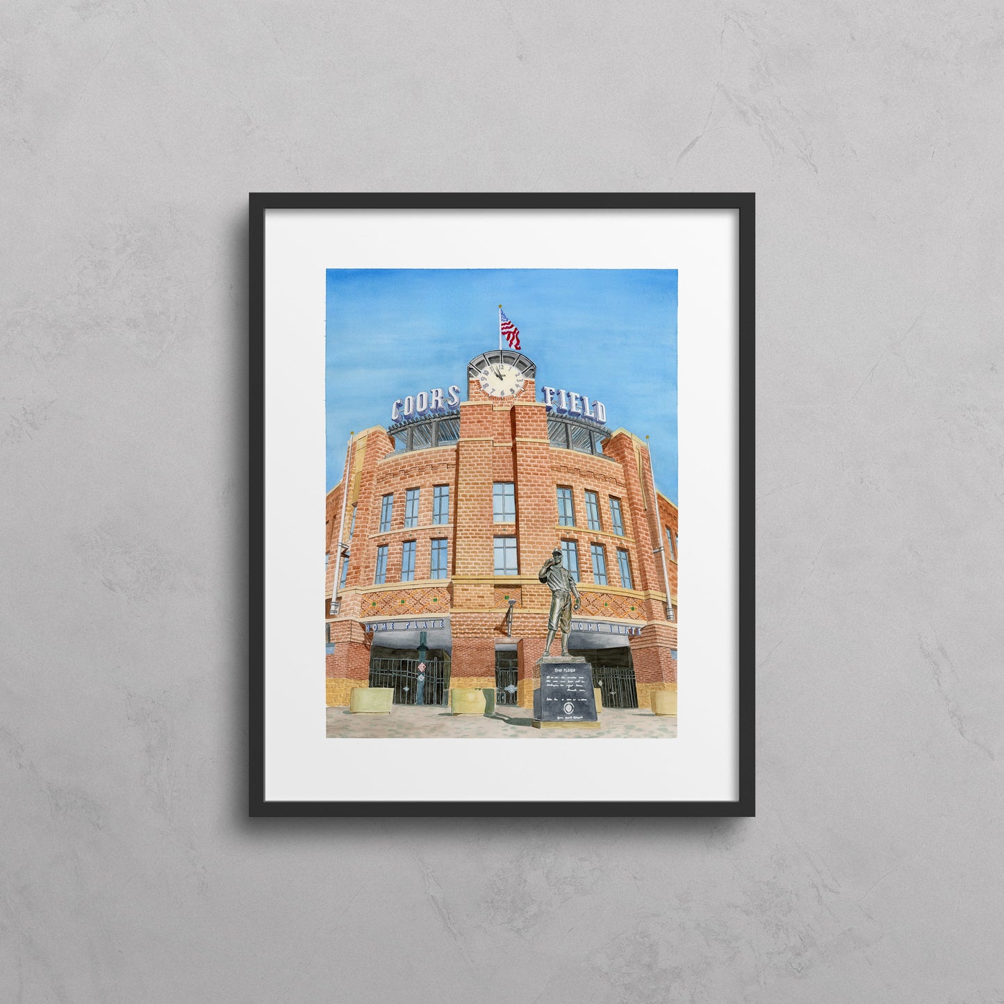 COORS FIELD Art Print, Framed Front View