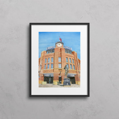 COORS FIELD Art Print, Framed Front View
