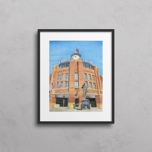 COORS FIELD Art Print, Framed Front View