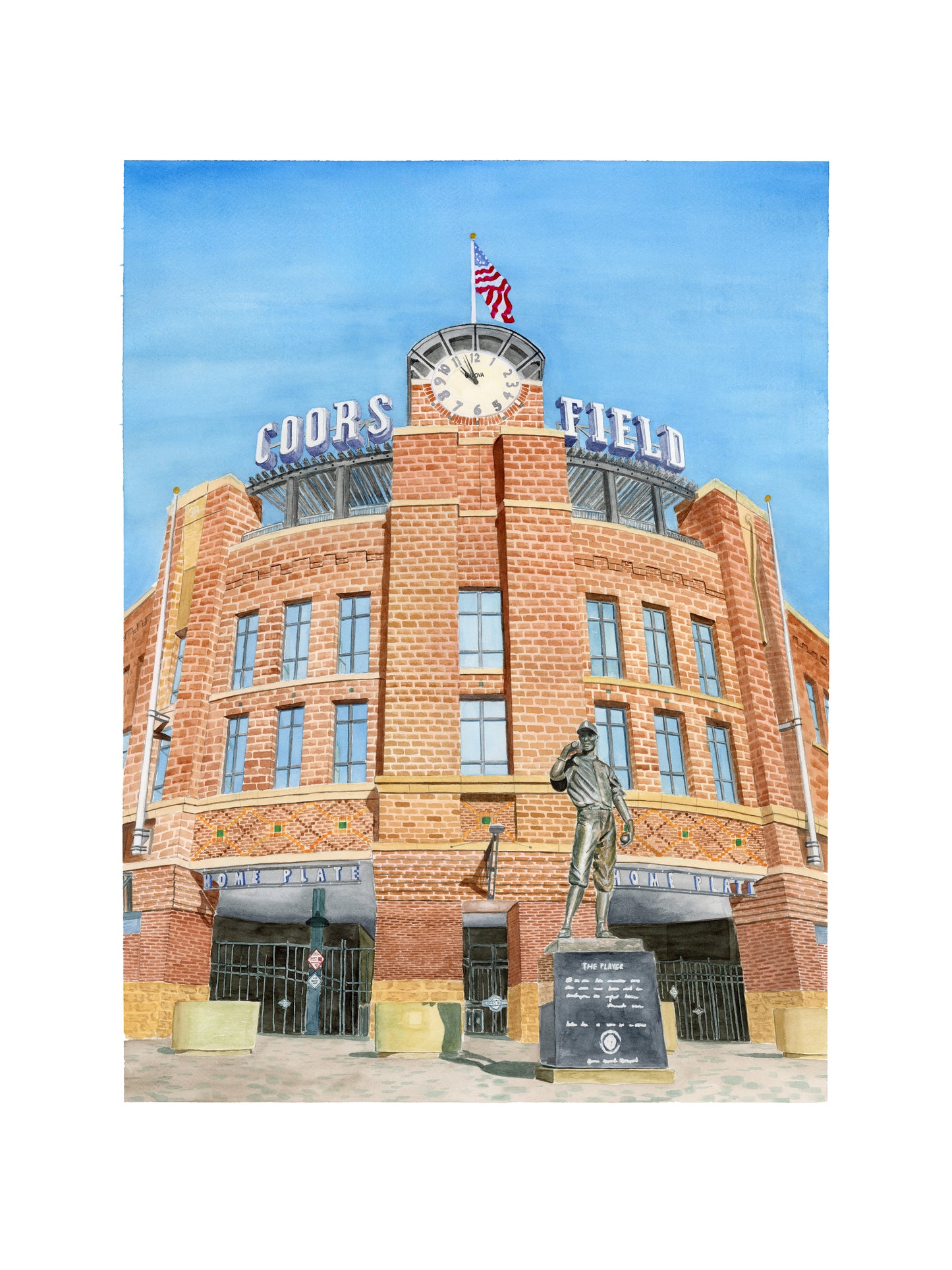 COORS FIELD Art Print, Close Up View